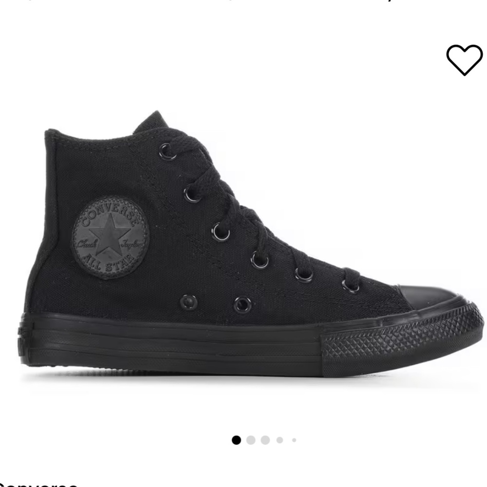 Kids Converse Black on Black Chuck Taylor Hi Top Sneakers Shoes Size 2.5